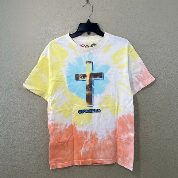 Odd Future Jesus Cross T-Shirt tie dye medium OFWGKTA - Picture 1 of 7